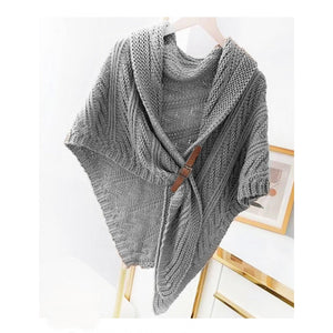 Aluma Knit Cape With Buckle