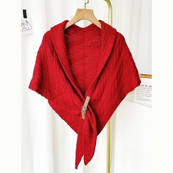 Aluma Knit Cape With Buckle - Lady of the Lake