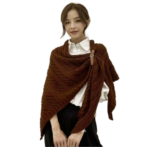 Aluma Knit Cape With Buckle - Lady of the Lake