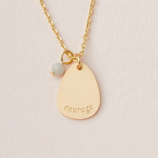 Amazonite - Stone Of Courage - Stone Intention Charm Necklace