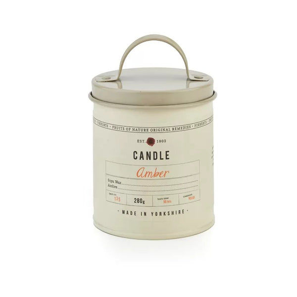 Amber - Large Tin Candle - Lady of the Lake