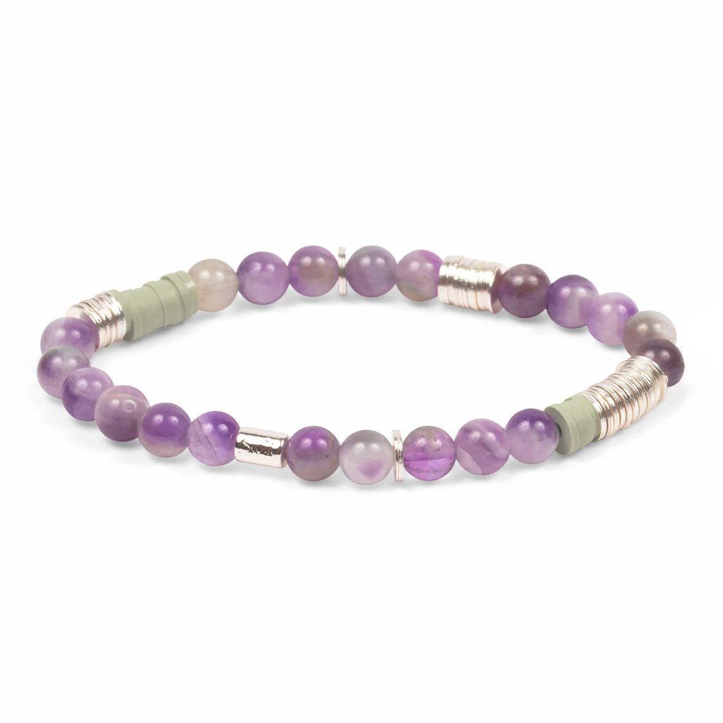 Amethyst - Stone Of Protection - Intermix Stone Stacking Bracelet