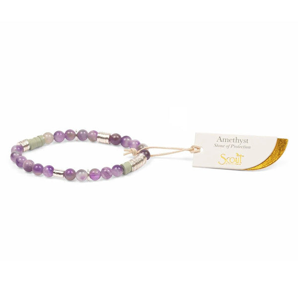 Amethyst - Stone Of Protection - Intermix Stone Stacking Bracelet