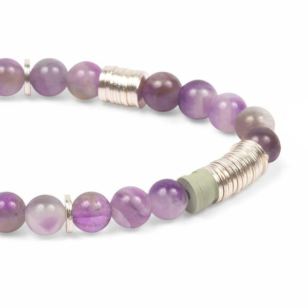 Amethyst - Stone Of Protection - Intermix Stone Stacking Bracelet