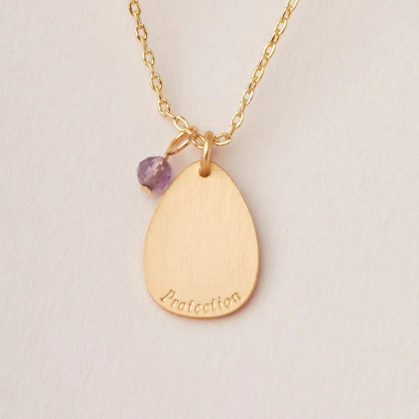 Amethyst - Stone Of Protection - Stone Intention Charm Necklace