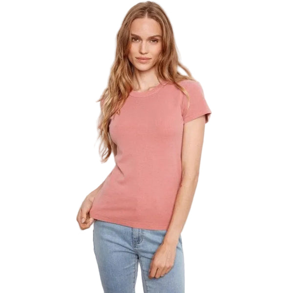 Amy Tencel Rib Crew Neck T-Shirt - Lady of the Lake