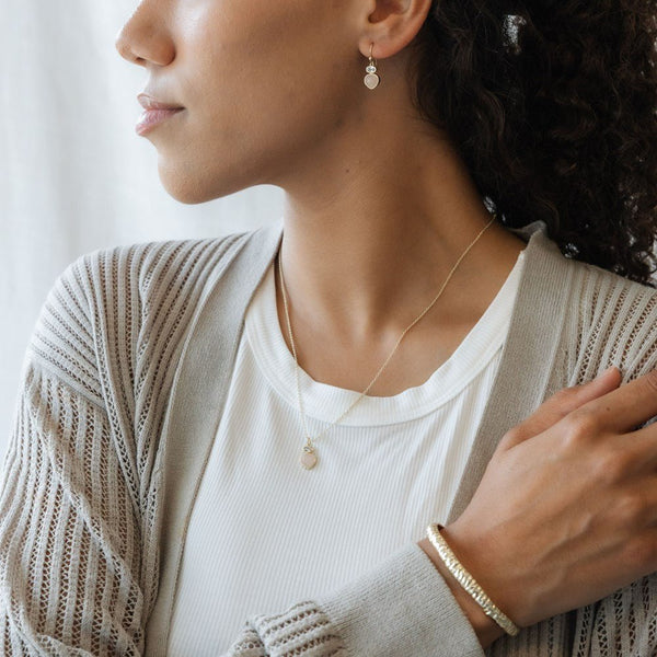 Anastasia Necklace With Rose Quartz - Lady of the Lake