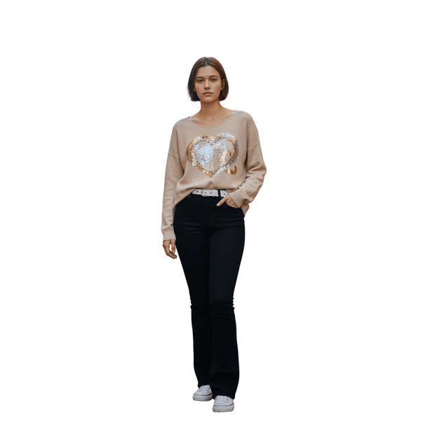 Angela Double Heart Sweater - Lady of the Lake