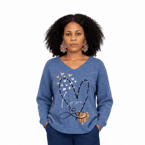 Angelina Heart Sweater