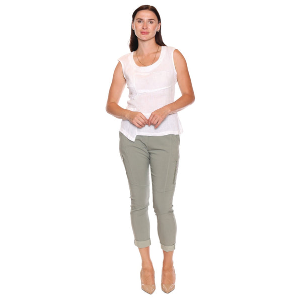 Anne Linen Tank With Ribbing - Lady of the Lake