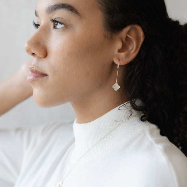 Anya Earrings With Mother Of Pearl - Lady of the Lake