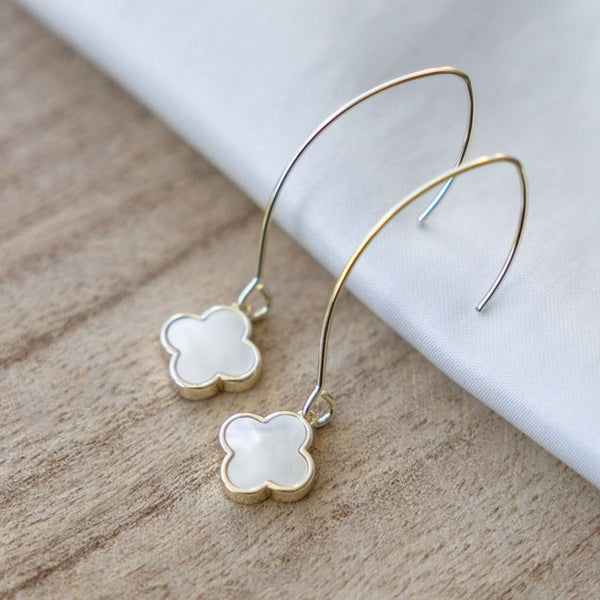 Anya Earrings With Mother Of Pearl - Lady of the Lake