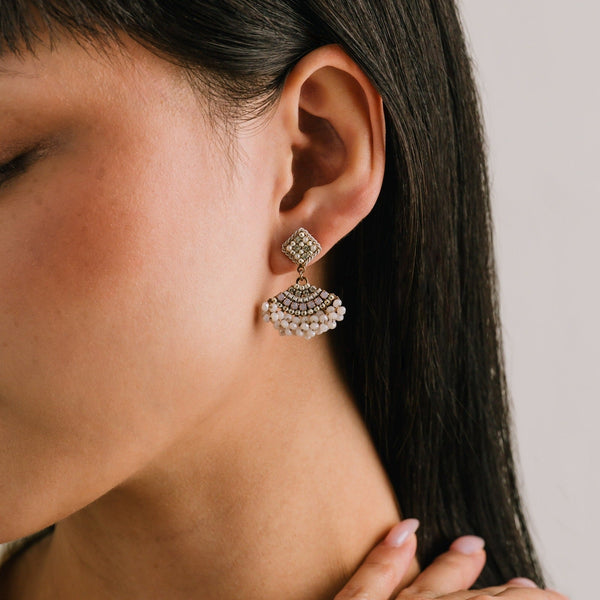 Aravelle Fan Drop Earrings - Lady of the Lake