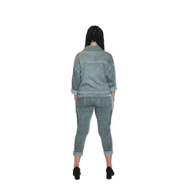 Ardea Cotton Stonewash Blazer - Lady of the Lake