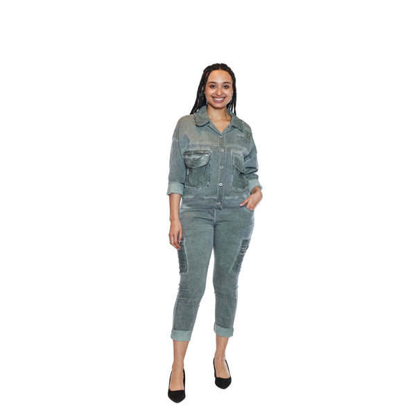 Ardea Cotton Stonewash Blazer - Lady of the Lake