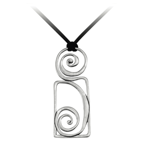 Arolate Pendant Necklace On Suede Cord - Lady of the Lake