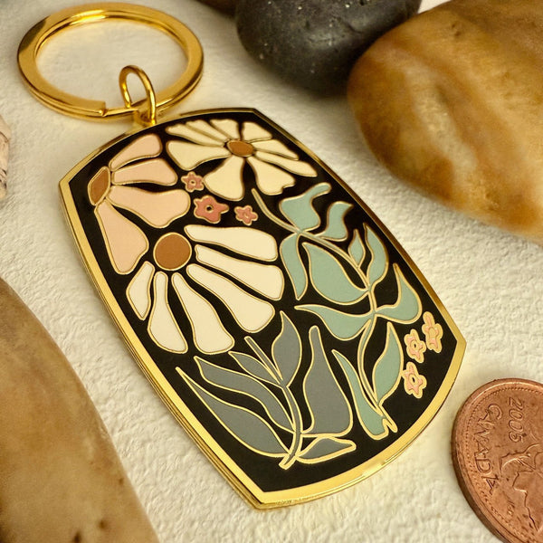 Astrid Floral Enamel Keychain - Lady of the Lake