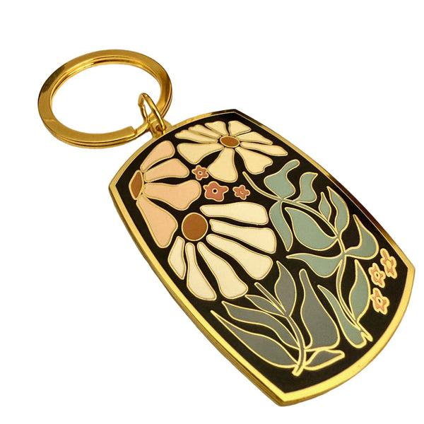 Astrid Floral Enamel Keychain - Lady of the Lake
