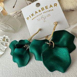 Aurelia Rose Petal Drop Earrings - Lady of the Lake