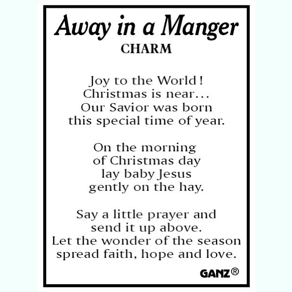 Away In A Manger Charm