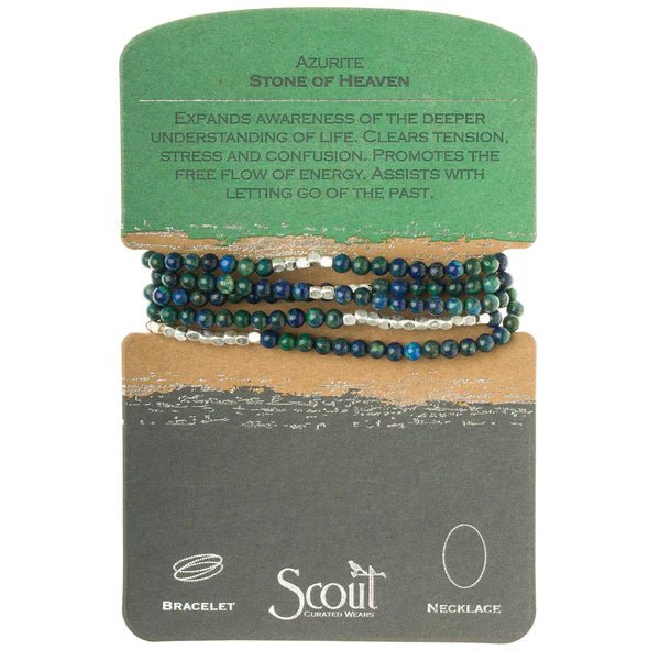 Azurite - Stone Of Heaven - Wrap Bracelet / Necklace