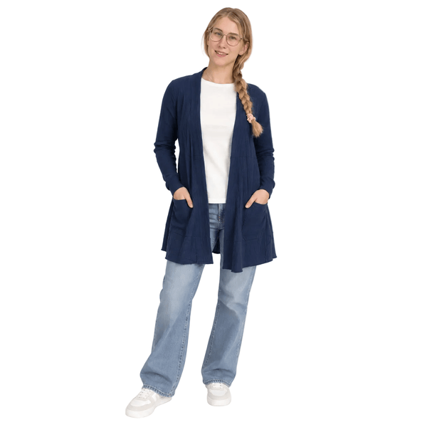 Barb Open Cardigan With Pockets