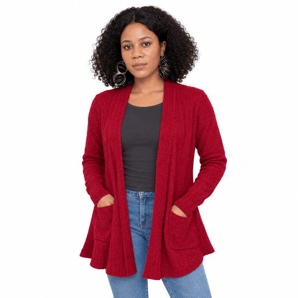 Barb Open Cardigan With Pockets