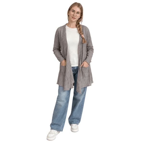 Barb Open Cardigan With Pockets