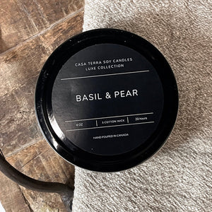 Basil & Pear - Soy Travel Tin Candle