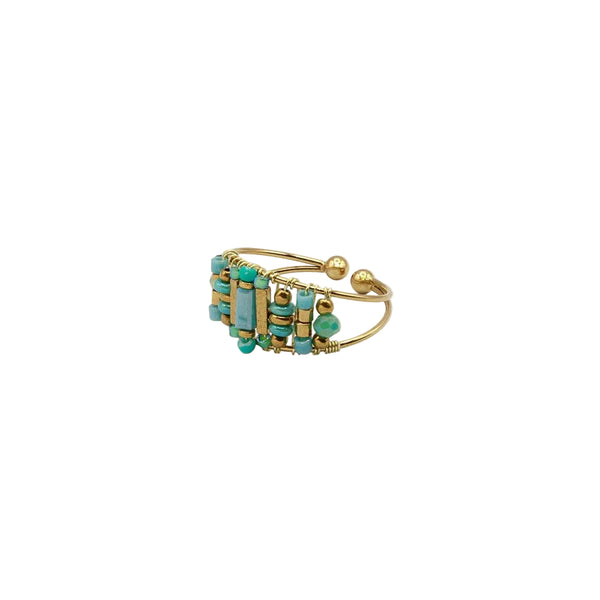 Beaded Adjustable Ring - Lady of the Lake