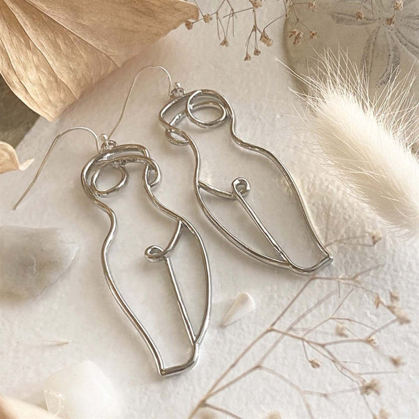 Beauvoir Feminine Body Shape Drop Earrings - Lady of the Lake