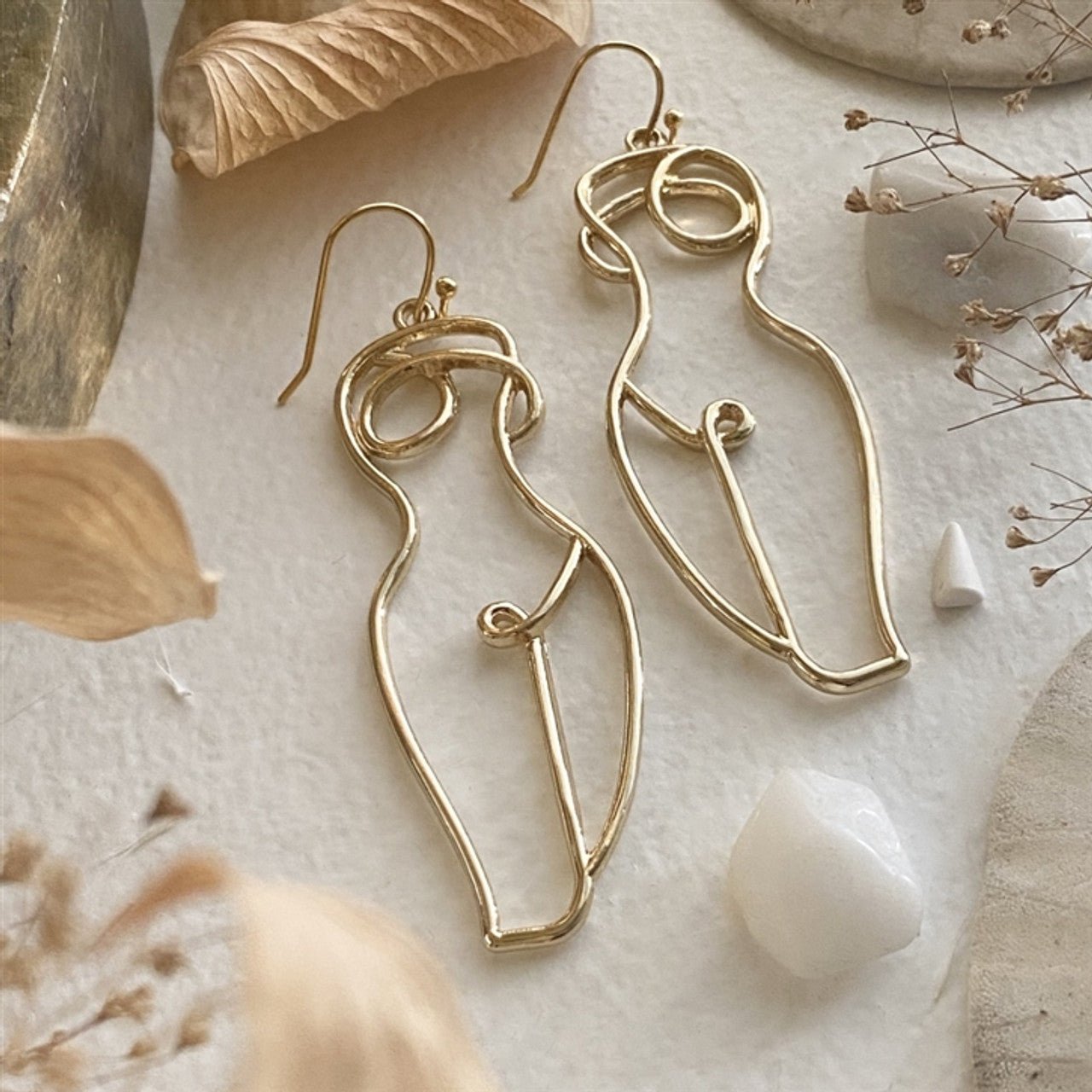 Beauvoir Feminine Body Shape Drop Earrings - Lady of the Lake