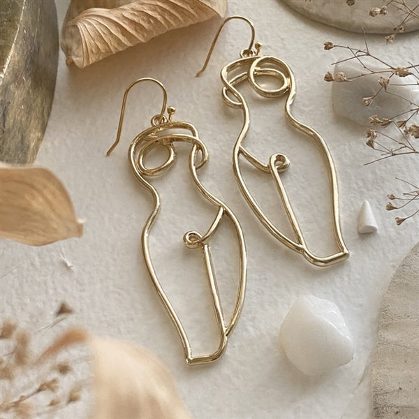 Beauvoir Feminine Body Shape Drop Earrings - Lady of the Lake