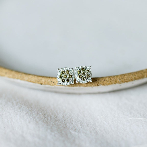 Bedazzle Stud Earrings - Moss Green - Lady of the Lake