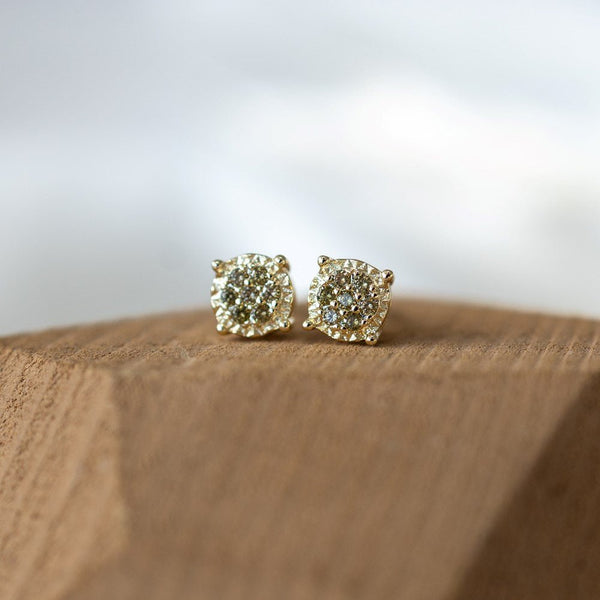 Bedazzle Stud Earrings - Moss Green - Lady of the Lake