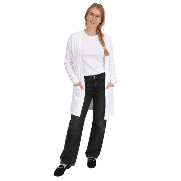Bette Open Cardigan With Pockets & Button Accents