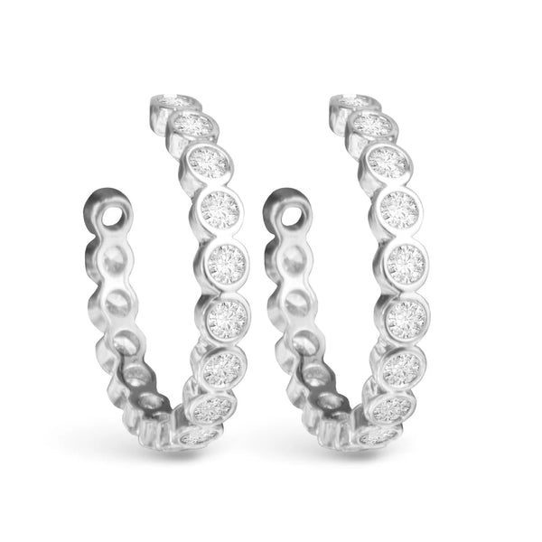 Bezel Hoop Earrings - Lady of the Lake