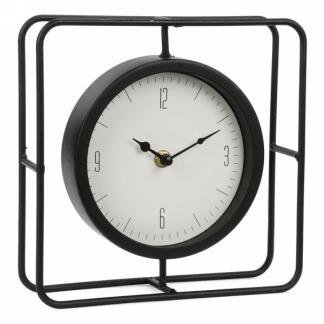 Black Metal Square Table Clock