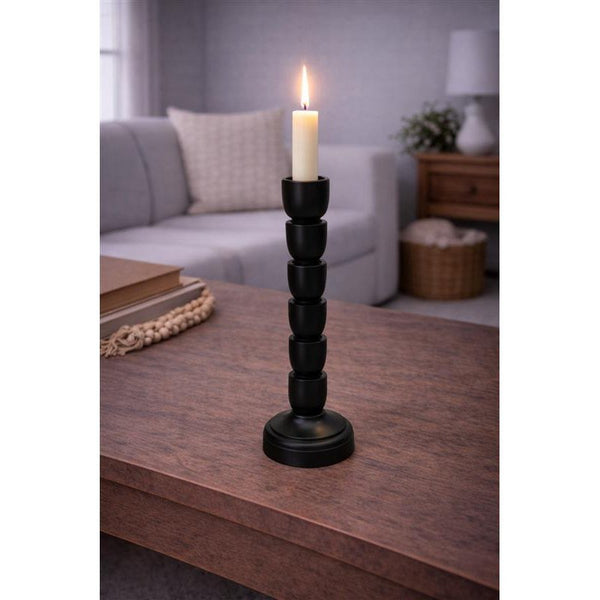 Black Mod Taper Candle Stick - Lady of the Lake
