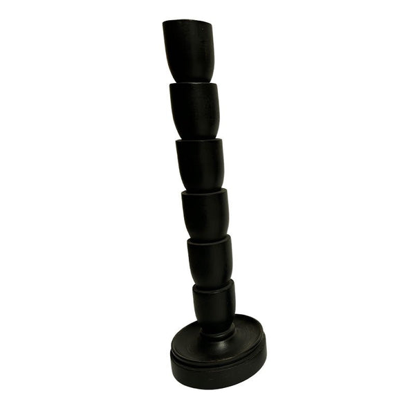 Black Mod Taper Candle Stick - Lady of the Lake