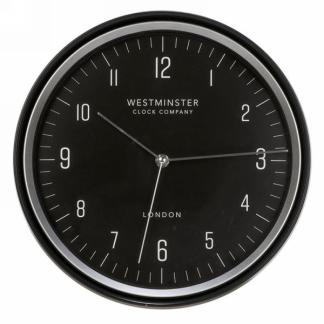 Black & Silver Westminster Wall Clock