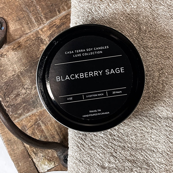 Blackberry Sage - Soy Travel Tin Candle