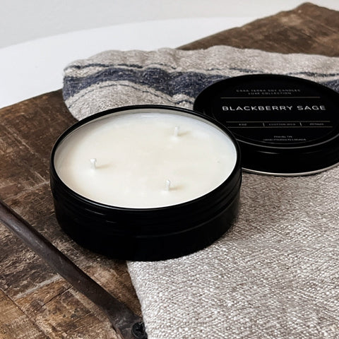 Blackberry Sage - Soy Travel Tin Candle