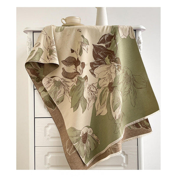 Blanker Scarf - Green Floral - Lady of the Lake
