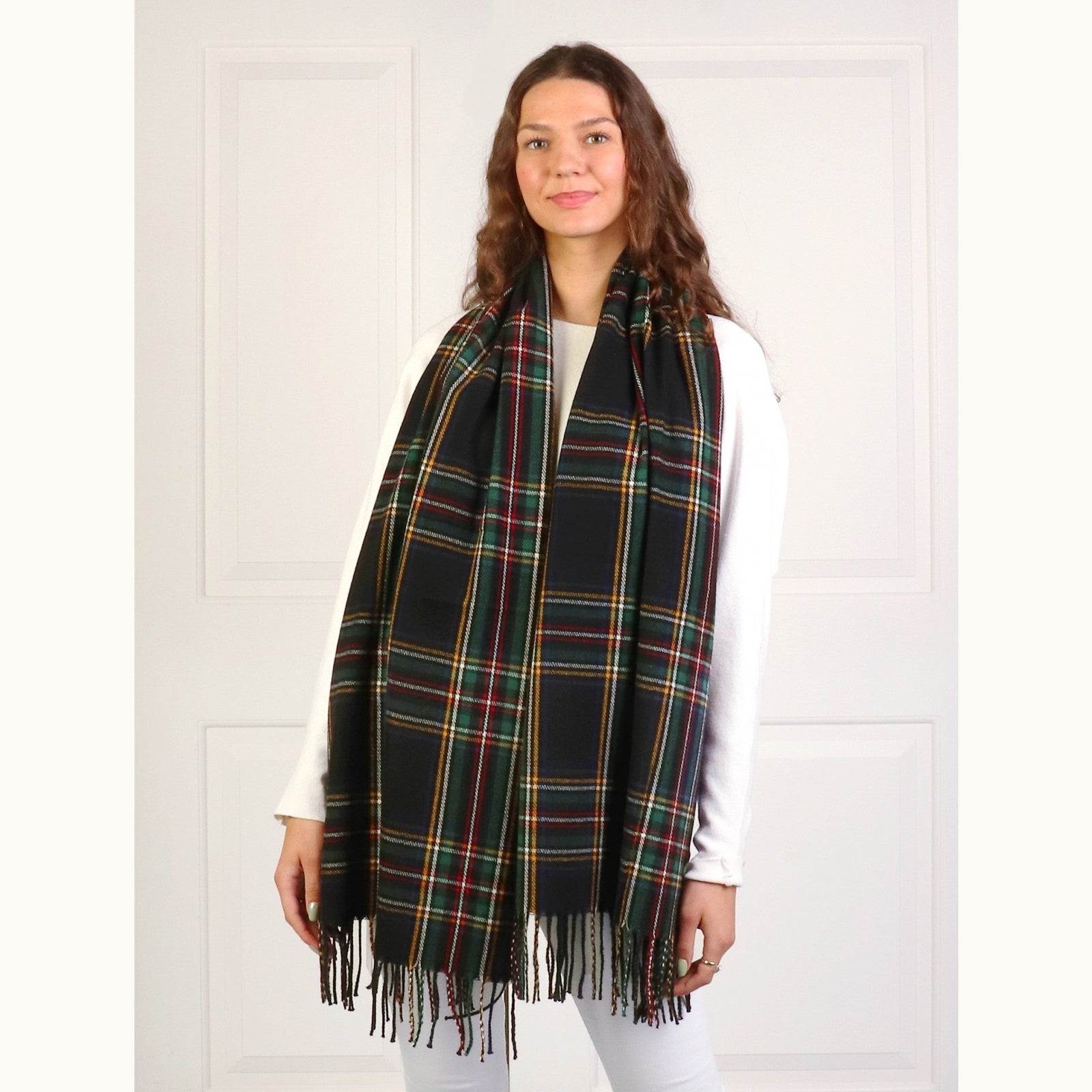 Blanket Scarf - Plaid Pattern