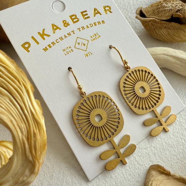 Blómi Floral Design Drop Earrings - Lady of the Lake