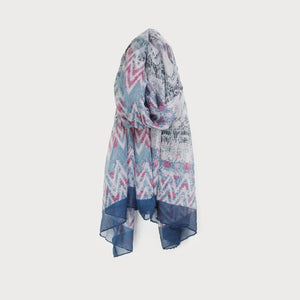 Blue- Abstract Lightweight Scarf