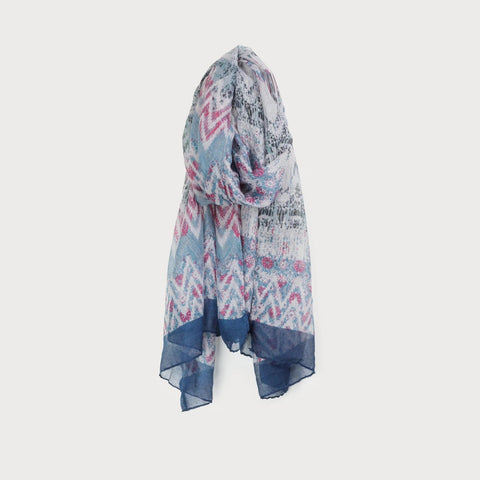 Blue- Abstract Lightweight Scarf