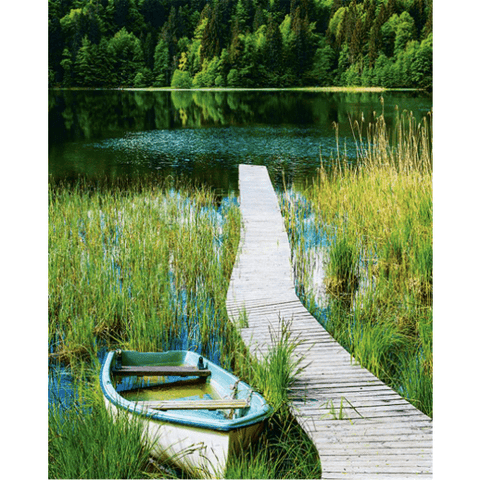 Boat & Dock - Greeting Card - Retirement / Sympathy - Lady of the Lake