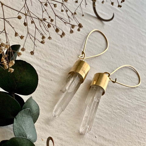 Borealis Crystal Shard Drop Earrings - Lady of the Lake